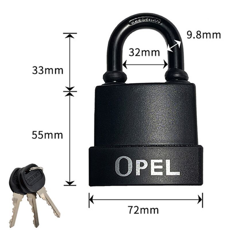 Tonchean - Cadenas Haute Sécurité [a Clé] [Boîtier en plastique pvc anti-poussière] [Extérieur - Anti-rouille] [Pack de 2] - Idéal pour les