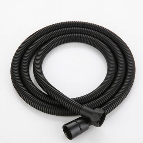 TONCHEAN Flexible de douche,Flexible de Douche 1.5M Noir Mat, Tuyau de Douche Universel en Acier Inoxydable Cable de Douche, Anti-Explosion et Anti-Torsion