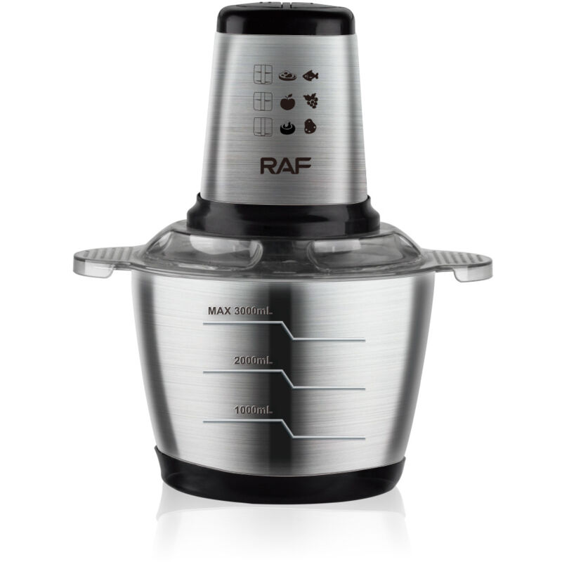 Tonchean - Hachoir à viande de grande capacité, robot culinaire électrique domestique en acier inoxydable, hachoir à viande de cuisine