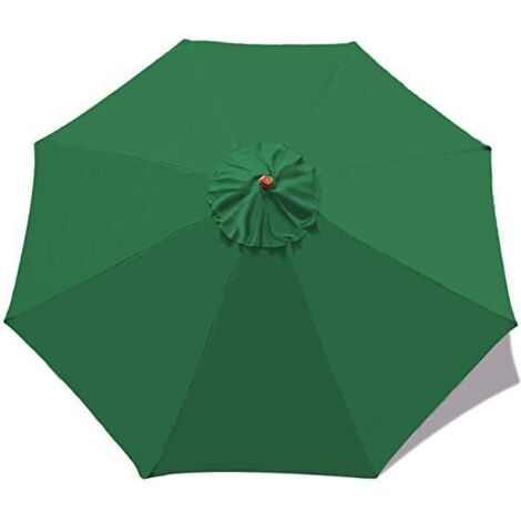 TONCHEAN Housse de rechange pour parasol d'extérieur, pour parasol à 6 os, 3M, Largeur 1,4m，imperméable, UV, vert