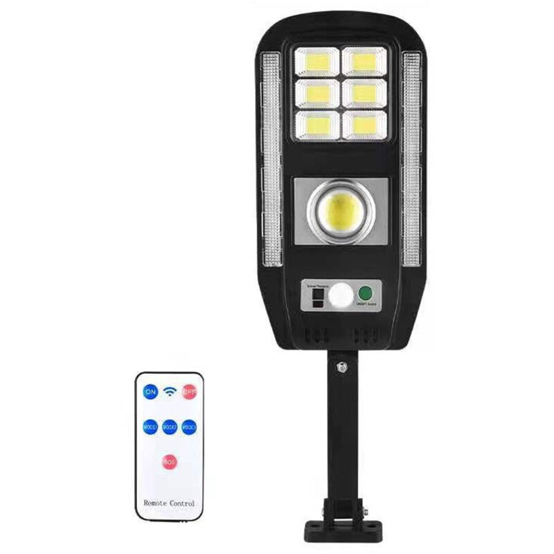 Lampadaires solaires d'extérieur, éclairage de parking commercial haute puissance, du crépuscule à l'aube, projecteurs de sécurité solaires étanches