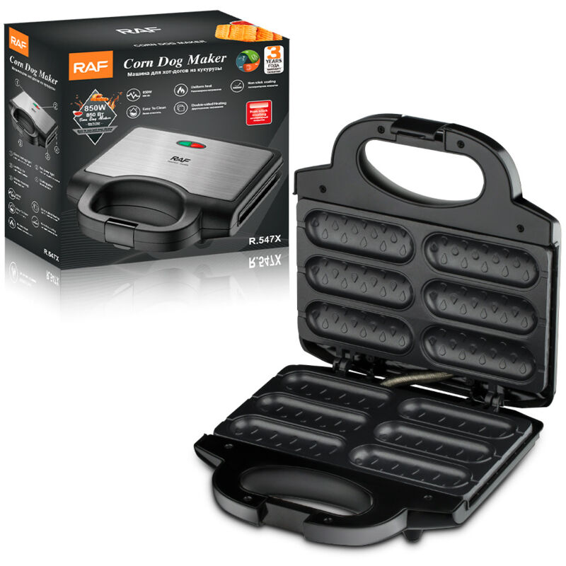 Machine à saucisses domestique, machine à hot-dog, machine à petit-déjeuner, machine à sandwich, machine à gaufres, multifonctionnelle 850w - Tonchean