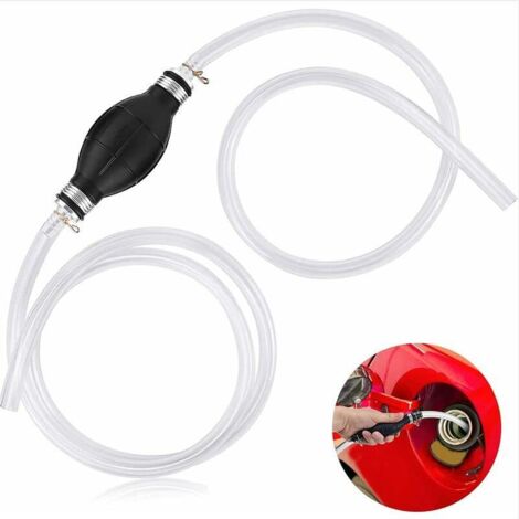 TONCHEAN Pompe manuelle,Pompe de transfert Pompe à main essence, pompe à carburant manuelle, avec de tuyau de siphon portable 2M, pompe de refoulement de carburant portable, pompe à carburant d'urgenc