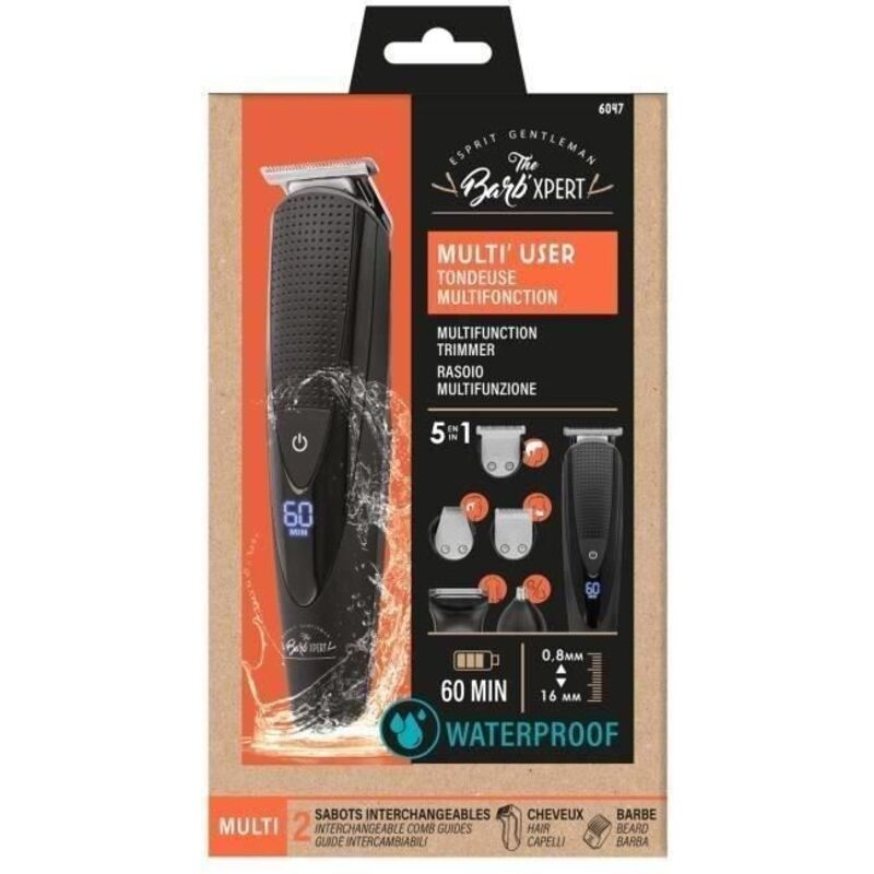 Tondeuse 5 en 1 the barb' xpert 6047 - Multifonction - Avec rasoir a grilles pour barbe