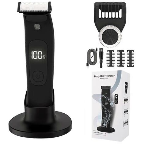 Tondeuse à barbe électrique pour hommes - Étanche, avec sabot réglable