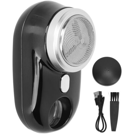 Tondeuse à Barbe Portable Mini IPX7 Rechargeable USB - Idéale pour Voyage, Cadeau Homme Mari Père Noir