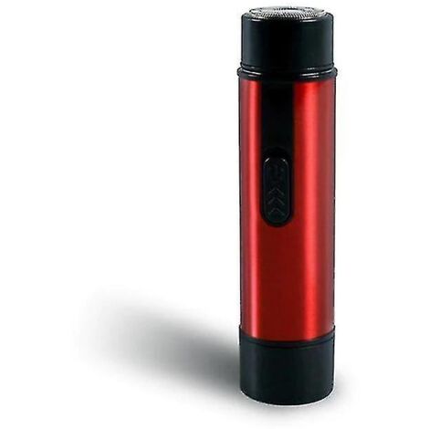 Tondeuse à barbe portable (rouge)