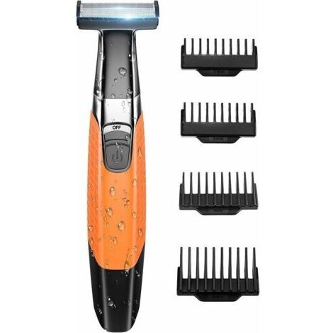 Tondeuse à barbe pour homme lavable USB Rechargeable sans fil rasoir électrique pour homme visage/corps tondeuse à barbe