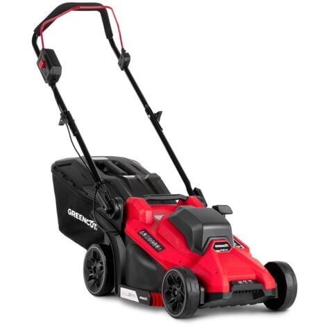 Tondeuse à batterie sans fil 20V GLM200L, 1 batterie 20V 2 ou 4 Ah + 1 chargeur, largeur de coupe 33cm, 5 hauteurs, 3300RPM, panier de ramassage 35L - Greencut