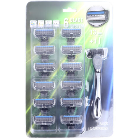 Tondeuse à Cheveux à Tête Pivotante 6 Couches 12 Lames Système de Recharge Sécurisé en Acier Inoxydable