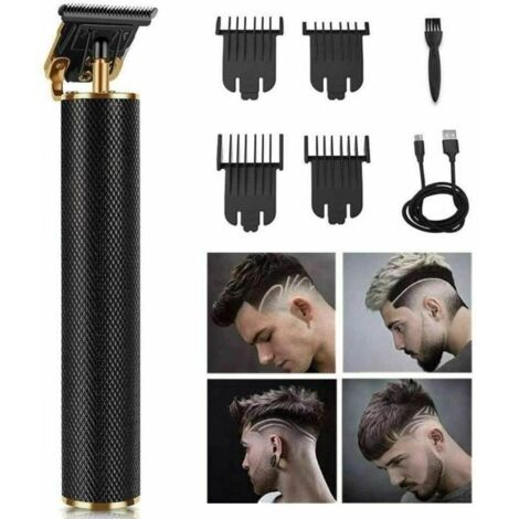 Tondeuse à Cheveux Barbe Professionnelle - Homme - Noir - 4 peignes - 120 min d'autonomie