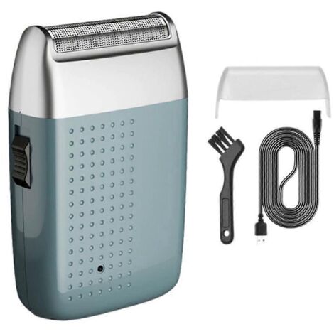 Tondeuse à cheveux de voyage pour homme, lavable et rechargeable par USB, bleue