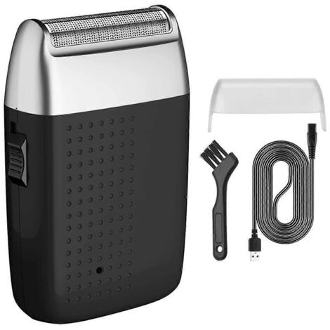 Tondeuse à cheveux de voyage pour homme, lavable et rechargeable par USB, noire