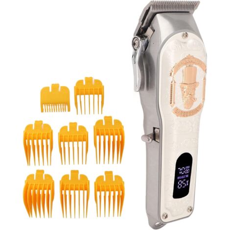 Tondeuse à Cheveux électrique Haute Puissance pour Hommes, Rechargeable avec Poignée Ergonomique, Lames en Acier Inoxydable et Faible Bruit, Idéale un Usage Domestique -