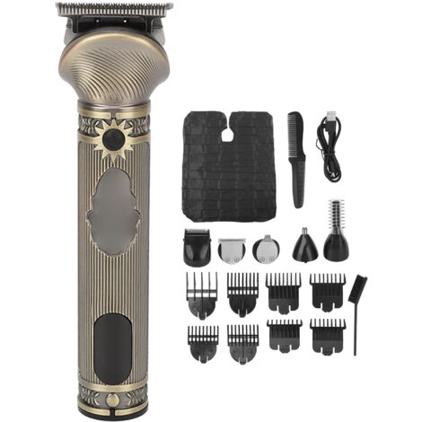 Tondeuse à Cheveux Électrique Silencieuse USB Rechargeable Étanche Multifonction pour Salon de Coiffure