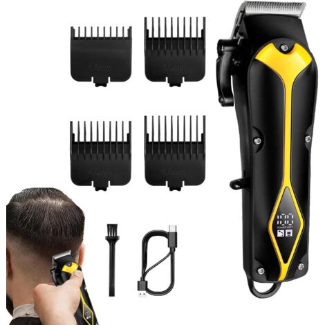 Tondeuse À Cheveux Électrique  Toilettage Rechargeable avec Affichage LED,Tondeuse Barbe Et Rasoir Pour Coiffure Domicile Voyage Quotidien Cadeau Mari Petit Ami Père -