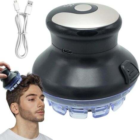 Tondeuse à cheveux électrique, tondeuse rotative pour homme - d'auto-coupe,Machine de coupe secs et humides avec écran LED rechargeable USB résistant l'eau tagl