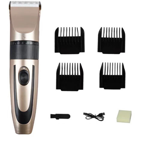 Tondeuse À Cheveux - Lame En Céramique Auto-Affûtée - Sans Fil Rechargeable - Autonomie 160 Min - 4 Peignes Réglables 3 6 9 12 Mm - 1 Pièce