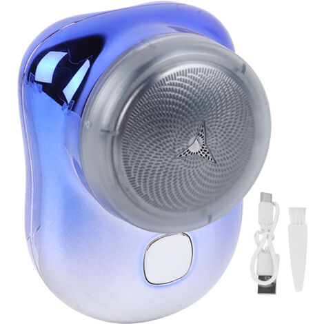 Tondeuse à Cheveux Mini USB Rechargeable Étanche Alliage Bleue pour Soins Capillaires