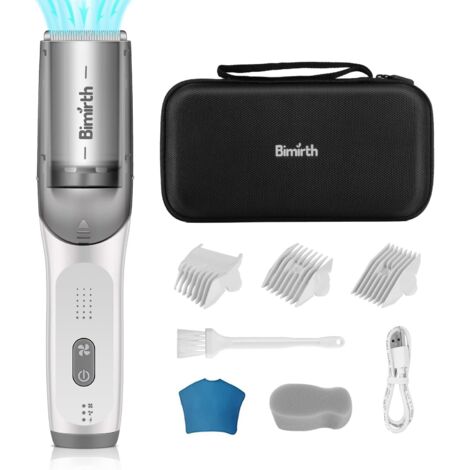 Tondeuse à Cheveux pour Bébé, Bebe Silencieux - Sans fil Silencieuse Câble USB Rechargeable dans un Sac Rangement Facile Étanche 3 peignes de protection (Vacuum)