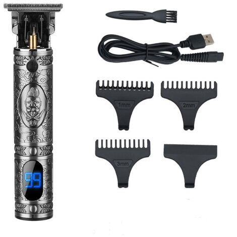 Tondeuse à cheveux professionnelle à écran numérique pour hommes, tondeuse à cheveux électrique en T pour enfants et familles