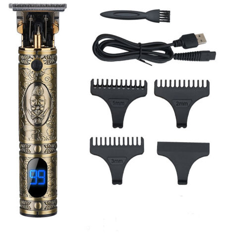 Tondeuse à cheveux professionnelle à écran numérique pour hommes, tondeuse à cheveux électrique en T pour enfants et familles
