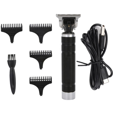 Tondeuse à Cheveux Professionnelle Anti-Rouille Charge Rapide pour Salon de Coiffure (Noir)