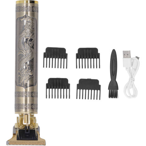 Tondeuse à Cheveux Professionnelle Portable USB pour Hommes - T-Lame Compacte, Kit de Toilette Dragon