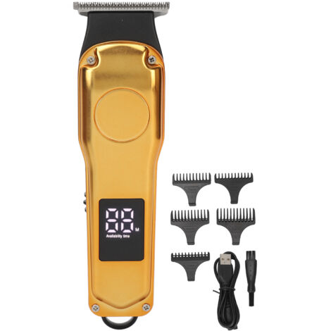 Tondeuse à Cheveux Professionnelle Rechargeable USB, Affichage LED, Puissance Élevée pour Coupe Précise