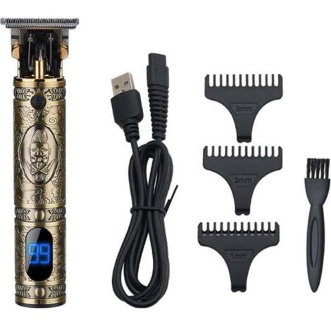 Tondeuse à Cheveux - Professionnelle - Sans Fil - IPX7 Imperméable - Écran LCD - Rechargeable USB