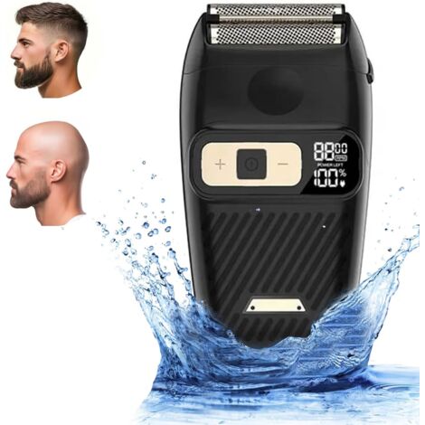 Tondeuse à Cheveux Rasoir Electrique Shaper Rasage En Tête Rasage Corps Hommes Portable Voyage LED IPX6 Rapide Charge Longue Batterie Cordless
