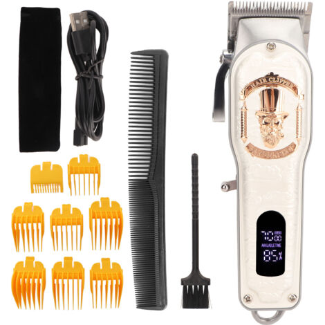 Tondeuse à Cheveux Rechargeable Haute Puissance avec Lames en Acier Inoxydable pour Salon à Domicile