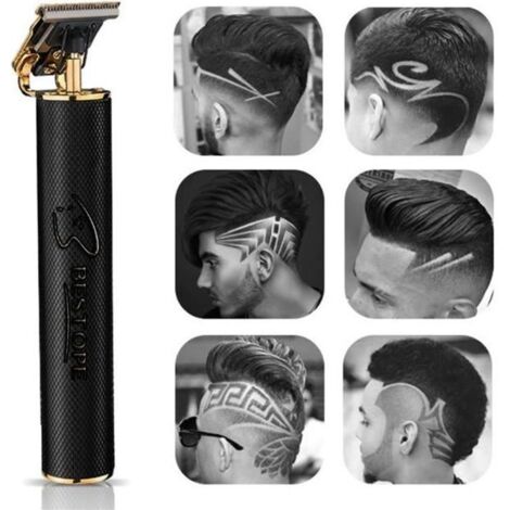 Tondeuse à cheveux rechargeable hommes coupe-cheveux coiffeur finition machine de coupe de cheveux
