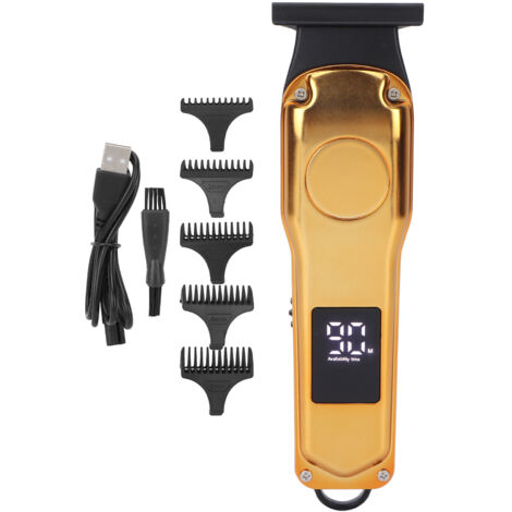 Tondeuse à Cheveux USB Rechargeable, 5 Peignes de Guidage, Silencieuse et Rapide pour Soins Capillaires
