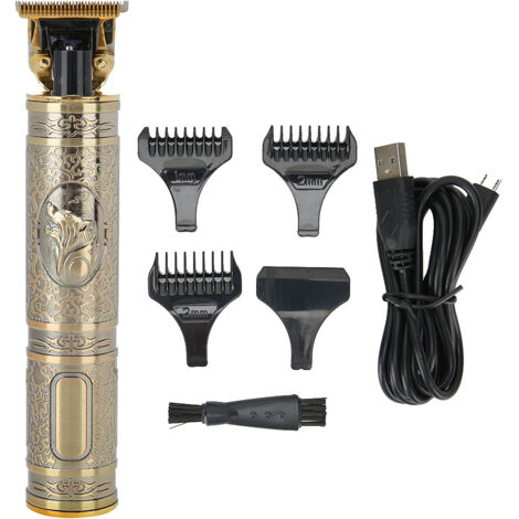 Tondeuse à Cheveux USB Vintage Élégante - Tondeuse Électrique pour Salon à Domicile (Prise T5 et USB)