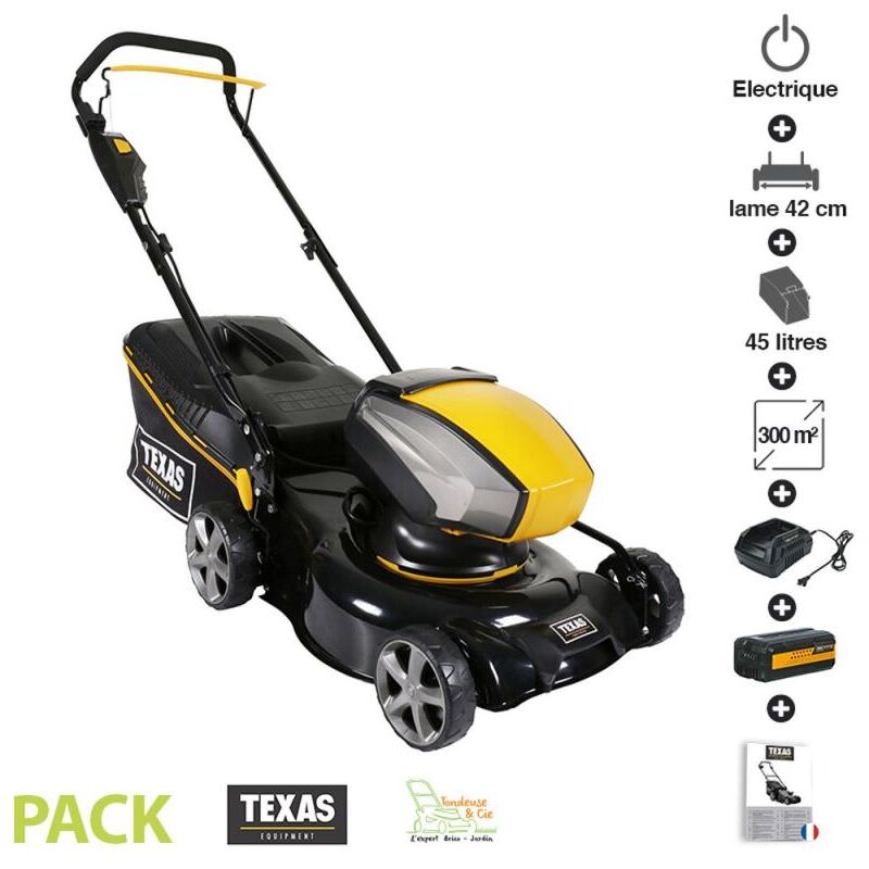 Tondeuse à gazon à batterie 40v incluse coupe 42cm Texas Razor 4200 Li