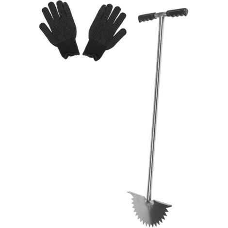 Tondeuse à Gazon Demi-Lune Taille-haie sans Fil Outil d'entretien d'allée Sol Trancheuse de pelouse Manuelle Coupe-Bordure de pelouse déligneuse en Dents de scie coupeurs de Bord