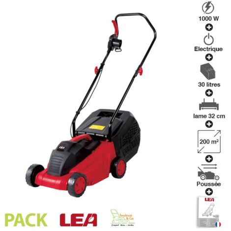 Tondeuse à gazon électrique 1000W coupe 32cm LEA LE10100-32C1 - Rouge