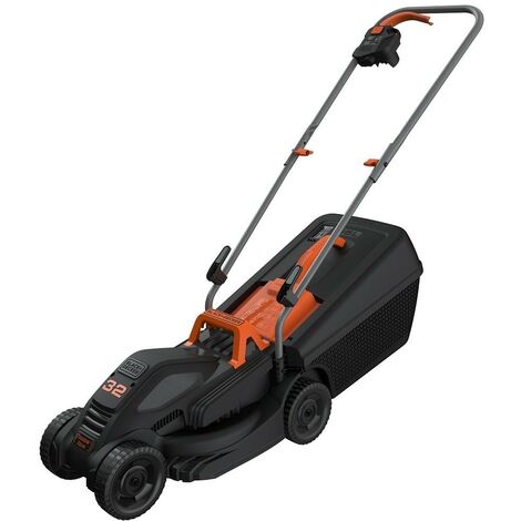 Tondeuse a' gazon e'lectrique Black & Decker BEMW351 en re'sine thermoplastique re'sistante 1000 W pour surfaces jusqu'a' 300 m2 et bac de ramassage