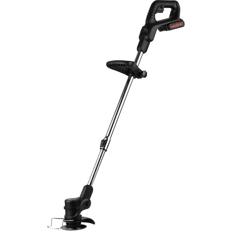 Tondeuse à gazon électrique sans fil télescopique 24 V avec batterie rechargeable 7500 mAh, chargeur rapide, coupe-bordures multifonction avec lame en plastique/acier inoxydable, lame de scie circulai