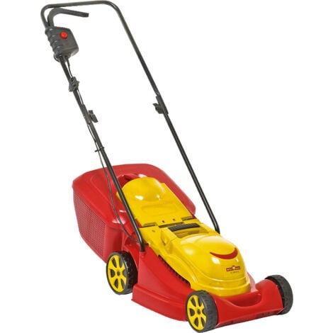 Tondeuse à gazon électrique WOLF-Garten S 3200 E - 1000 W - largeur de coupe 32 cm - bac de ramassage 30 litres - réglage central de la hauteur