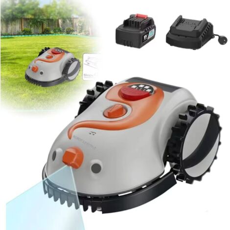 Tondeuse à gazon robotisée intelligente, sans fil, avec capteur de vision, sans bordures, idéale pour les petits jardins, 4,0 Ah, 200 m²