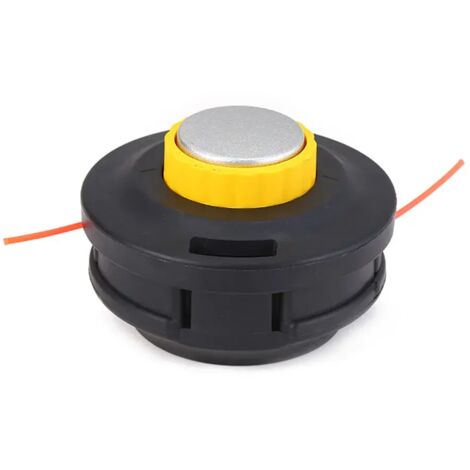 Tondeuse à gazon universelle en aluminium et nylon avec brosse M10, bobine de coupe-bordures à 2 fils, tête de coupe AquaForge.