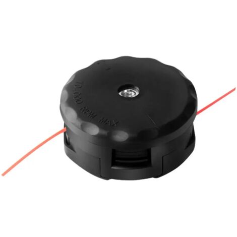 Tondeuse à gazon universelle en aluminium et nylon avec brosse M10, bobine de coupe-bordures à 2 fils, tête de coupe AquaForge.