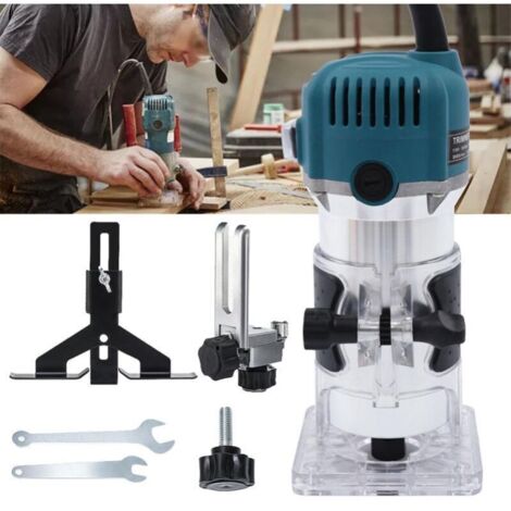 Tondeuse à main électrique 800 W, plastifieuse à bois, toupie, menuisier, outil de coupe, machine à rainurer, machine à graver, 30 000 tr/min