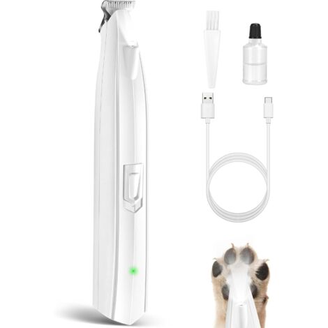 Tondeuse à ongles pour chien, tondeuse électrique sans fil avec lumière LED, tondeuse rechargeable et silencieuse pour petits animaux de compagnie.-AquaForge