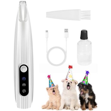 Tondeuse à pattes de chien améliorée, mini lame de 9 mm (environ 1/3 po),tondeuse pour animaux de compagnie rechargeable de type C