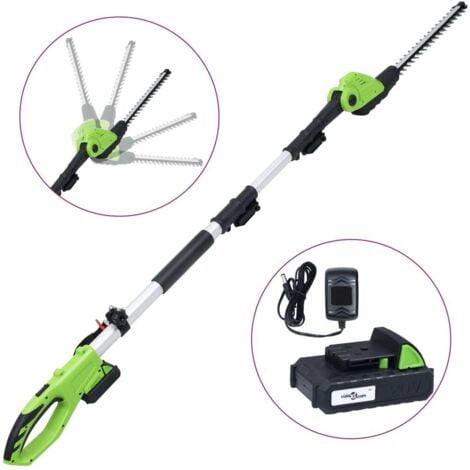 Tondeuse à perche sans fil avec bloc-piles 20V 1500 mAh Li-ion