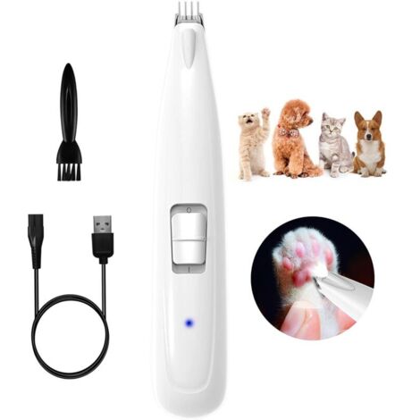 Tondeuse à Poils d'animaux Rasoir électrique pour Poils d'animaux Rasoir à Poils de Patte pour Chiens et Chats Rechargeable