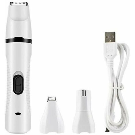 Tondeuse à Poils de Animaux, 3 en 1 Tondeuse à Cheveux pour Animaux de Compagnie USB Rechargeable, Tondeuse à Ongles pour Couper la Patte, les Oreilles, les Yeux, le Visage - MSBD